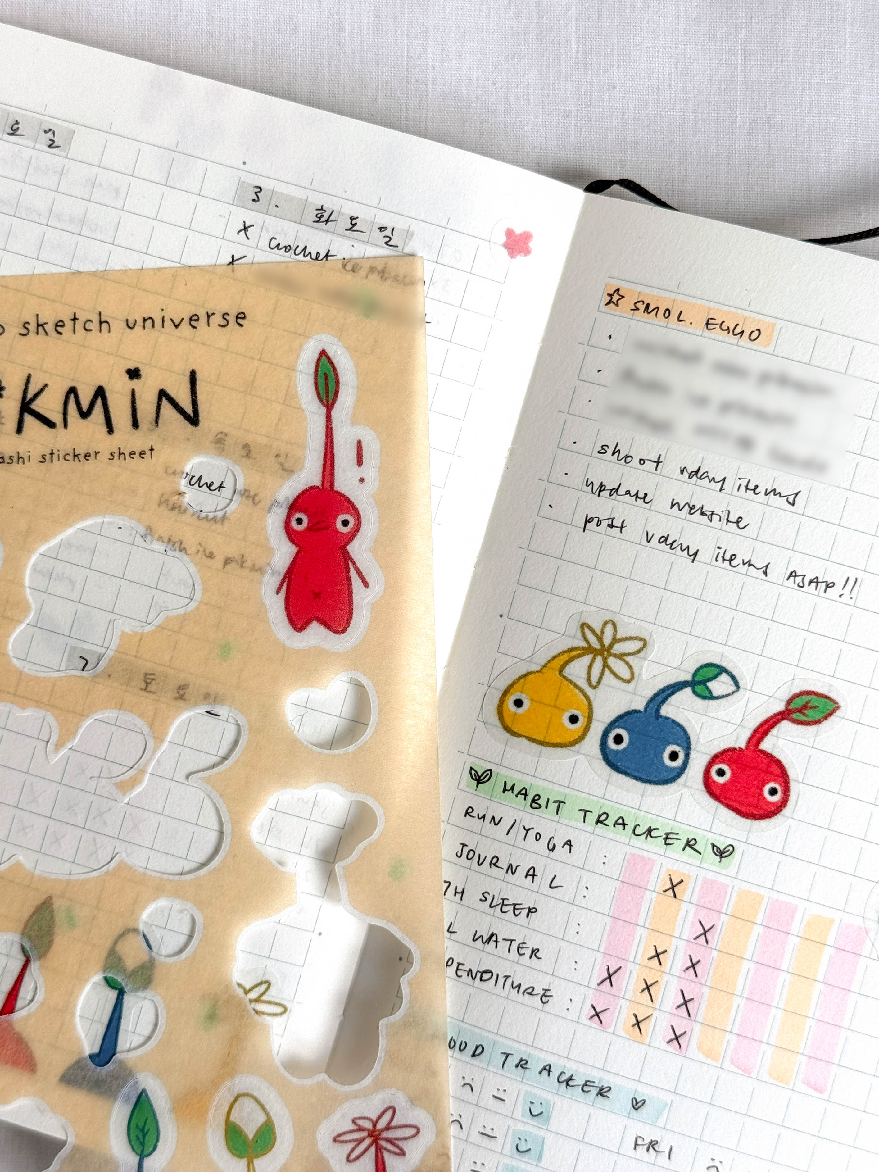 Sketchy Pikmin Washi Stickers