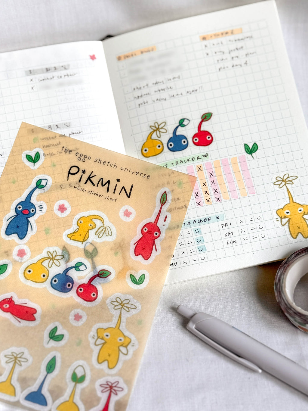 Sketchy Pikmin Washi Stickers