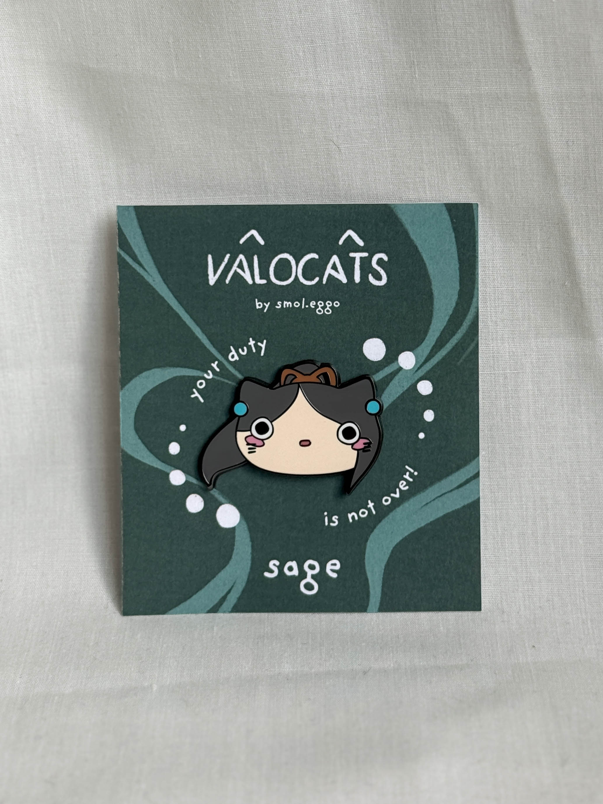 VALOCAT Sage Enamel Pin