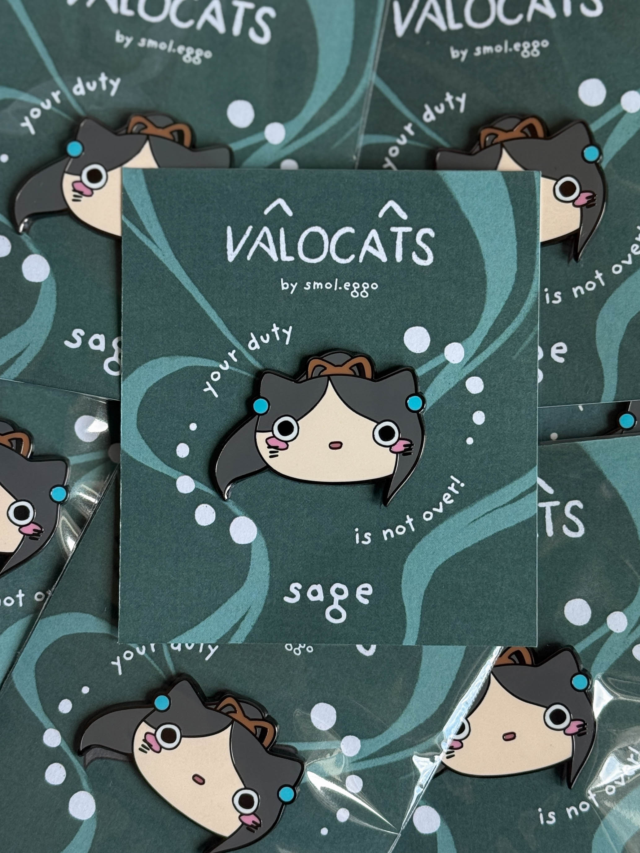VALOCAT Sage Enamel Pin