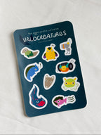 VALOCREATURES Waterproof Vinyl Sticker Sheet