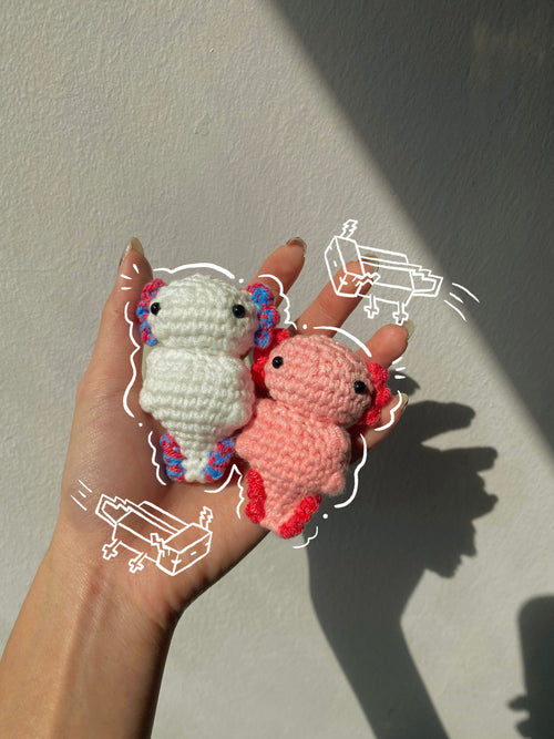 Baby Axolotl Keychain