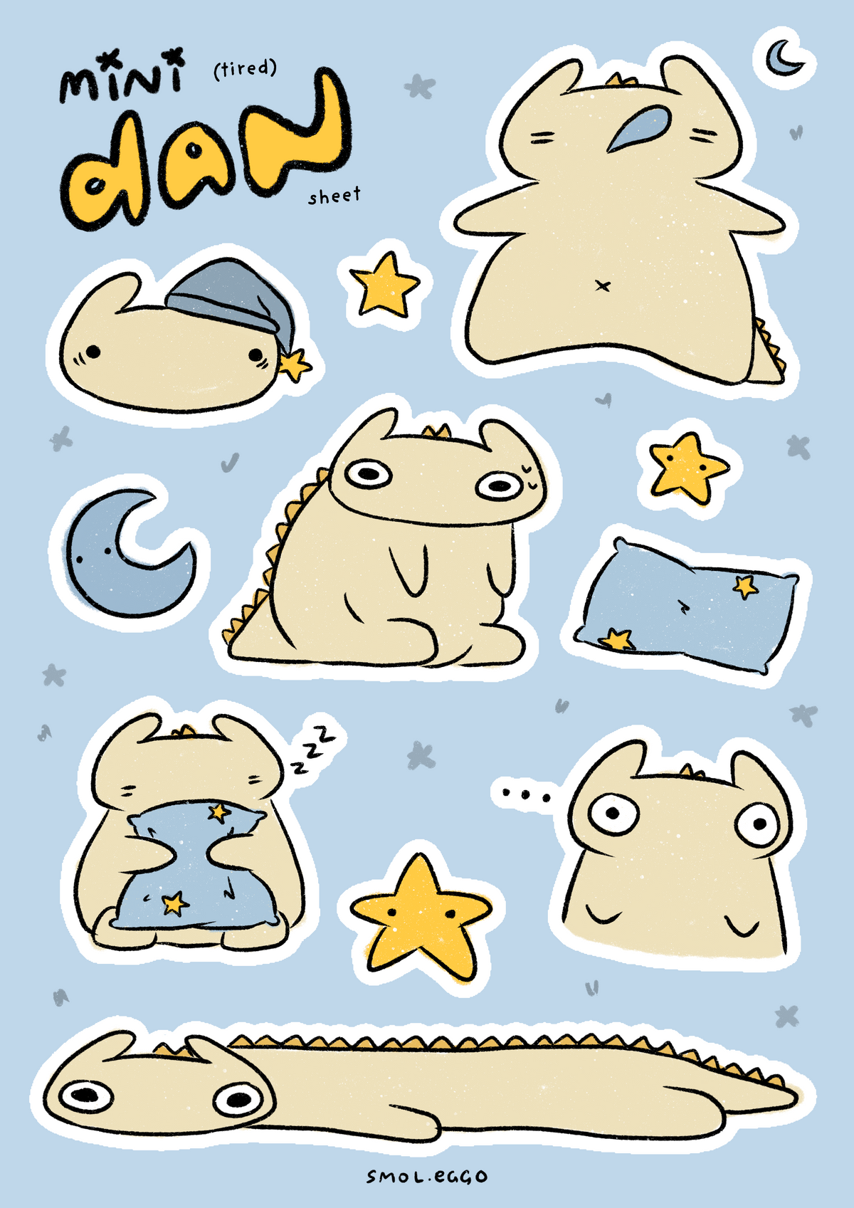 Mini Tired Dan Sticker Sheet